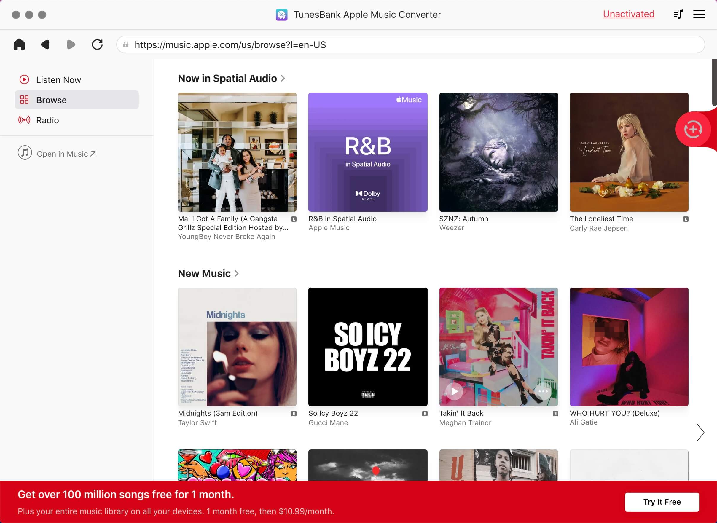 apple music converter web-afspiller