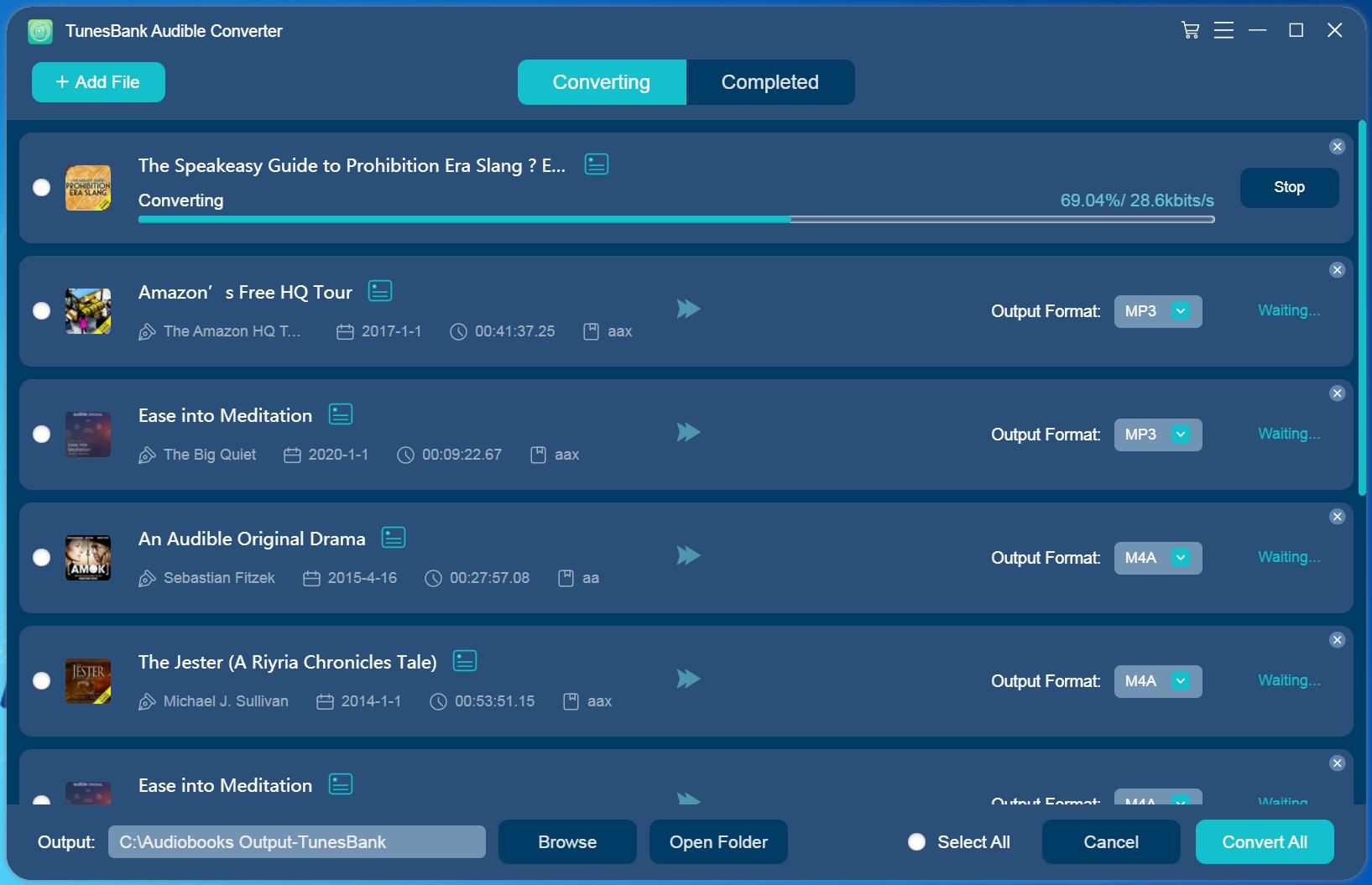 convertir aax/aa en mp3