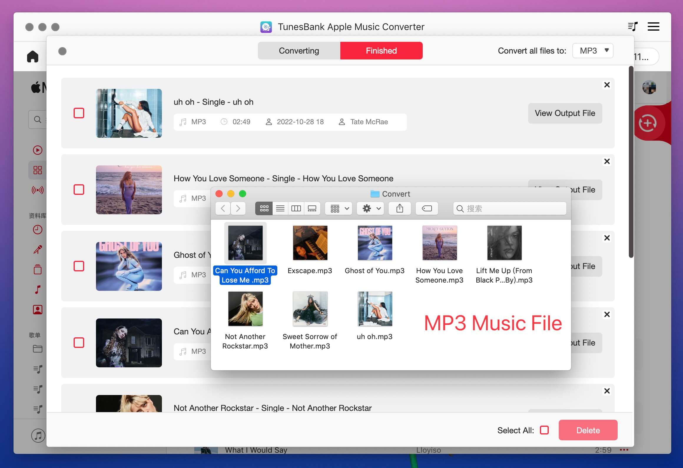 obtener archivos mp3 de apple music