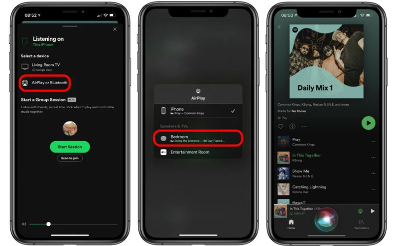 play Spotify music on HomePod via AirPlay
