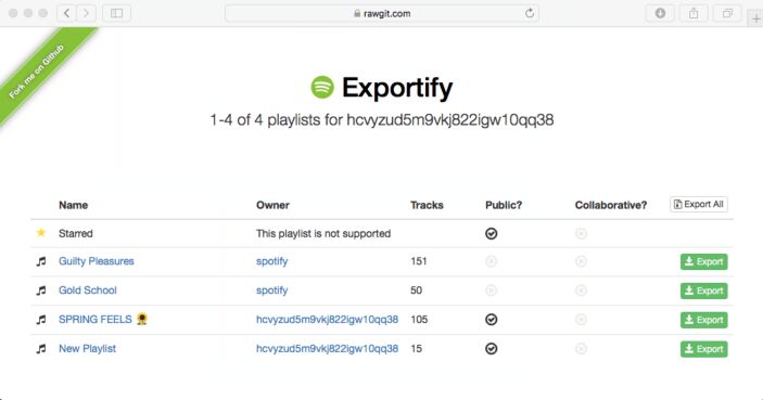 exportera en Spotify-spellista gratis