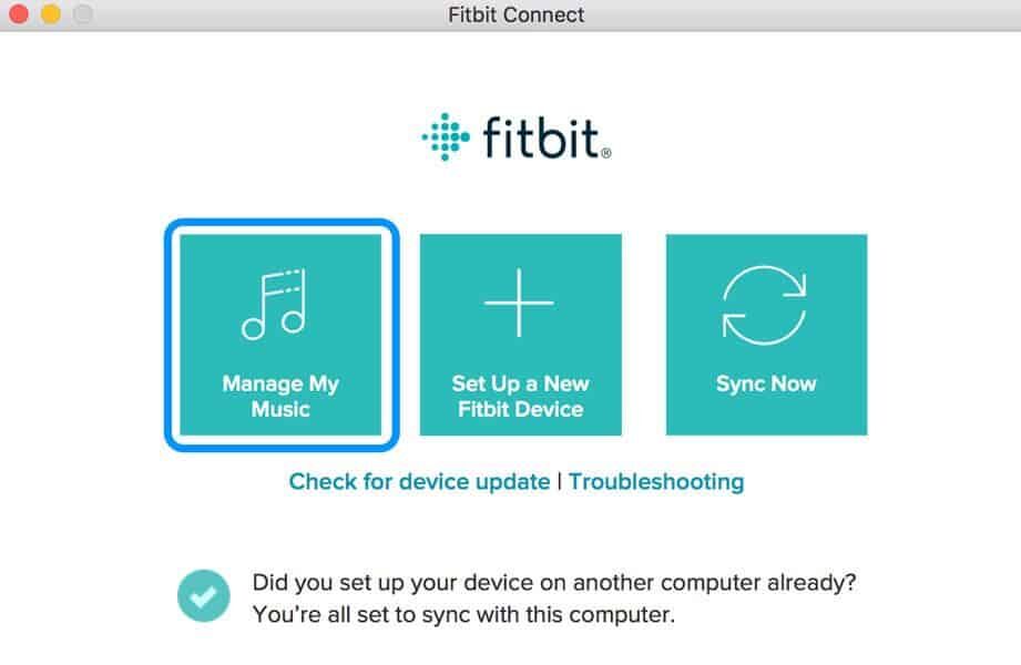 Aplicación Fitbit Connect