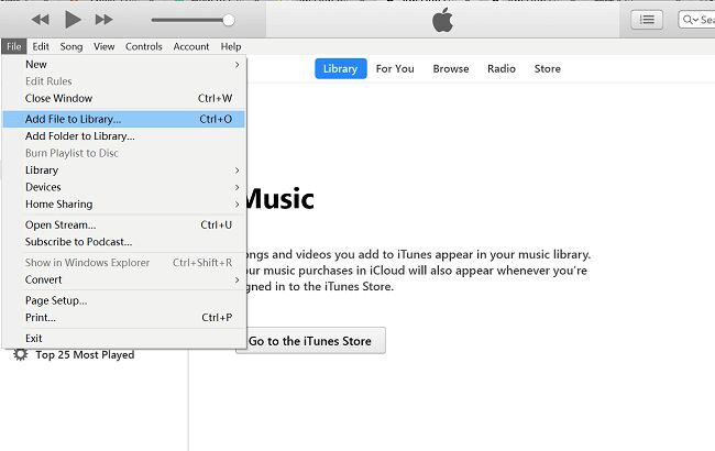 добавить конвертированную музыку Apple в библиотеку iTunes