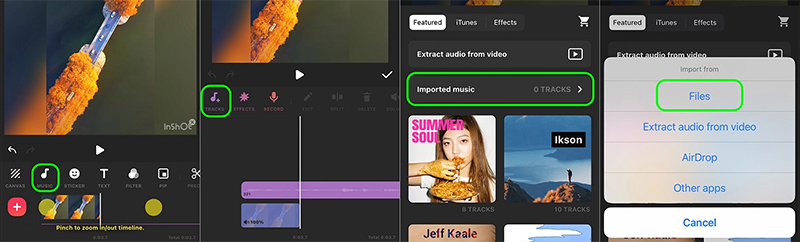 lägg till spotify-musik till InShot-video