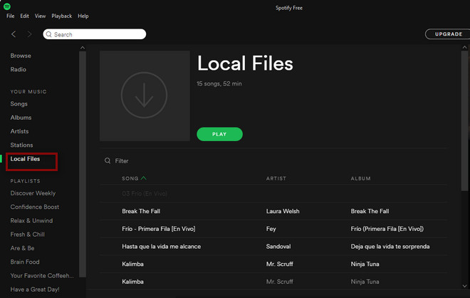 tuoda omenamusiikkikappaleita spotifyhin