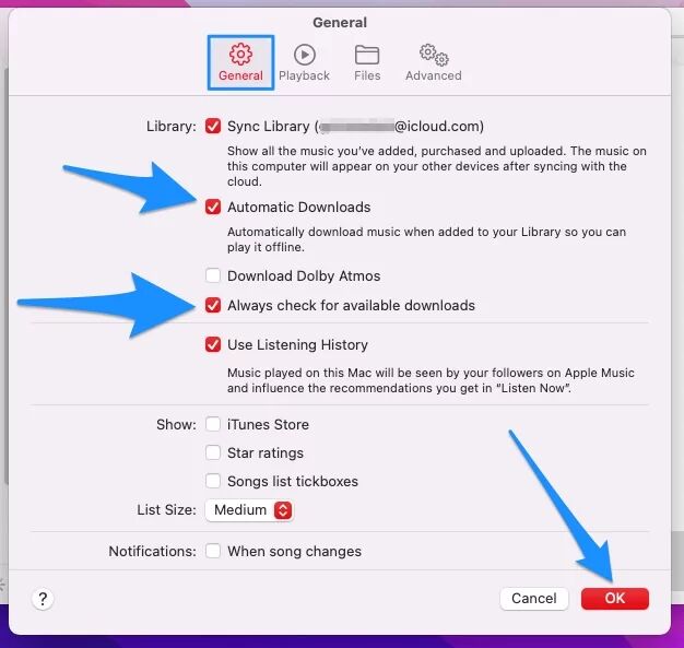 scarica automaticamente Apple Music su Mac