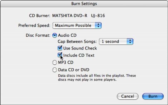 burn playlist to cd via itunes