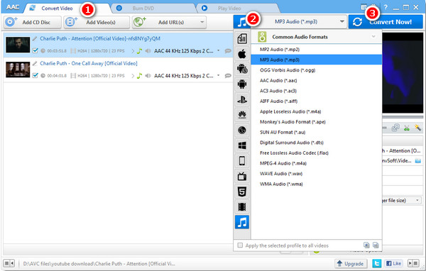convert m4a audios
