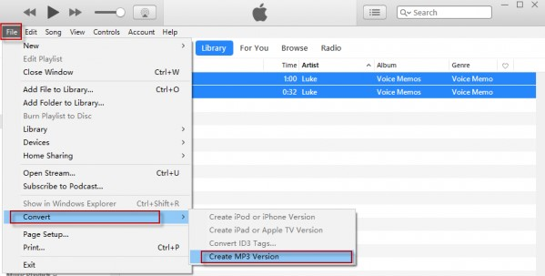 convert music to mp3 itunes