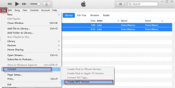 convertir des chansons itunes en mp3