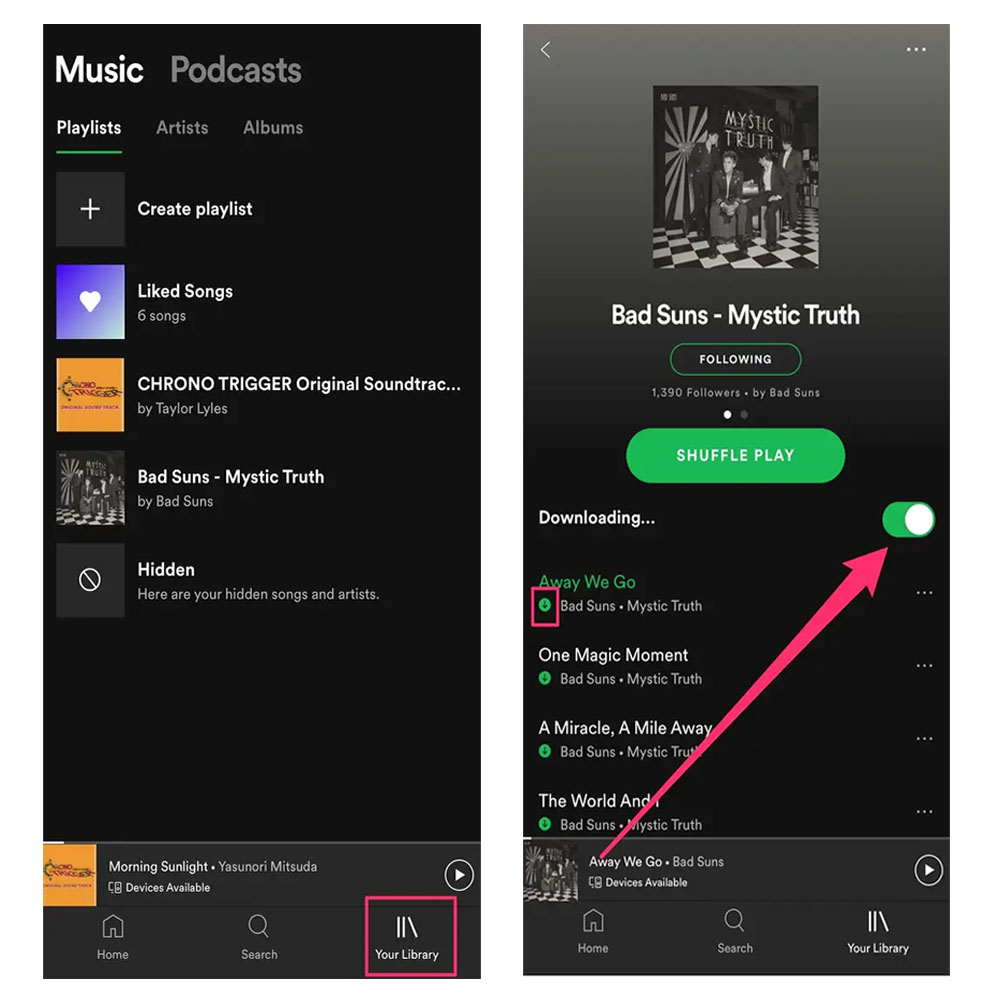 download spotify playlist on android