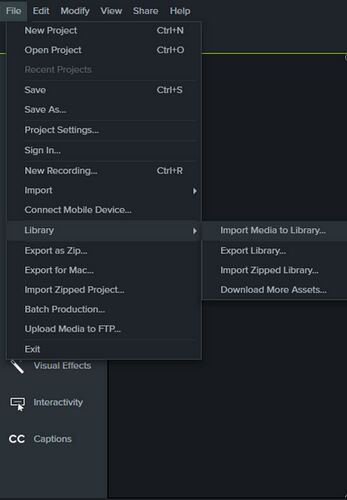import apple music songs to Camtasia