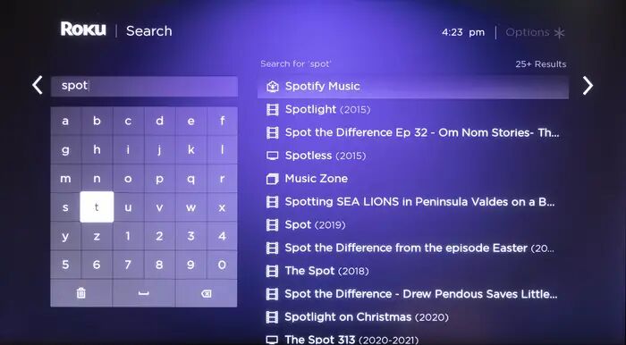 installer Spotify sur Roku