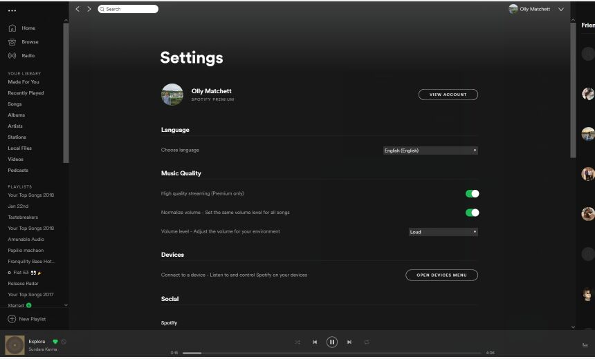 ändra musikkvalitet på spotify desktop app