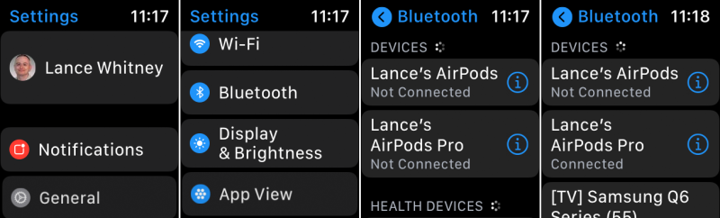 Подключите часы к Bluetooth