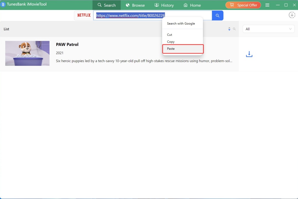 search for PAW Patrol