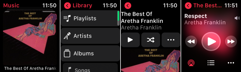 spela apple music på apple watch