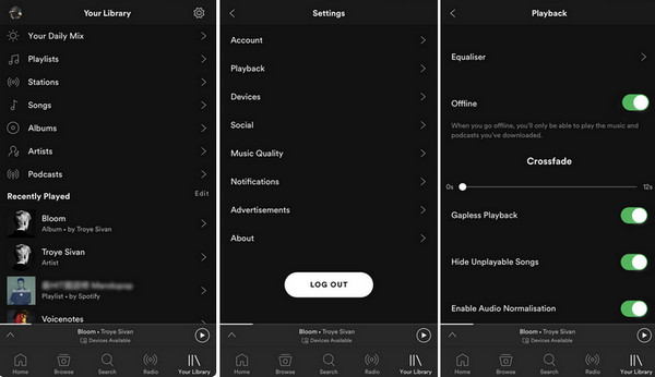 listen to spotify offline on mobile with premium