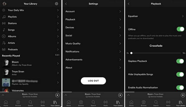 asculta spotify offline pe mobil cu premium