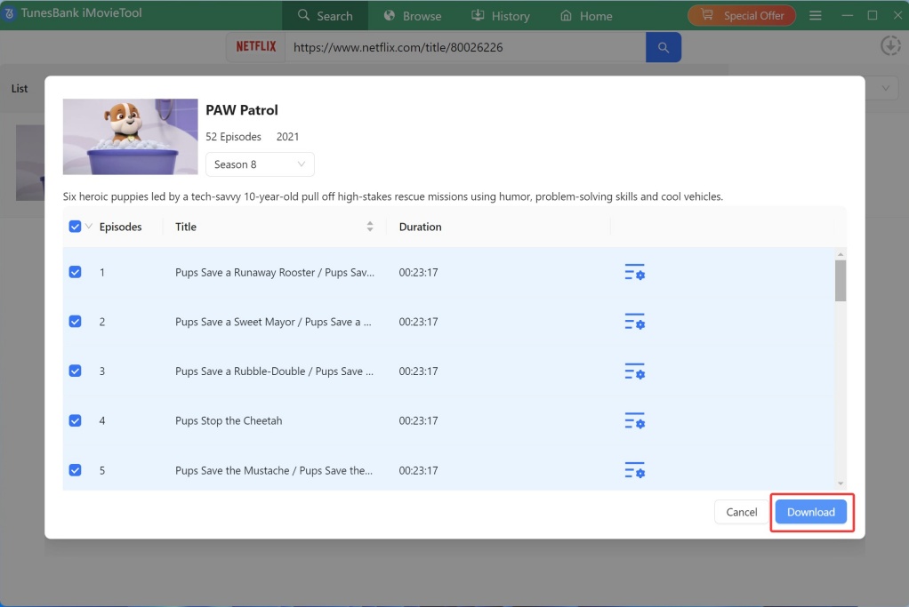 select PAW Patrol episodes
