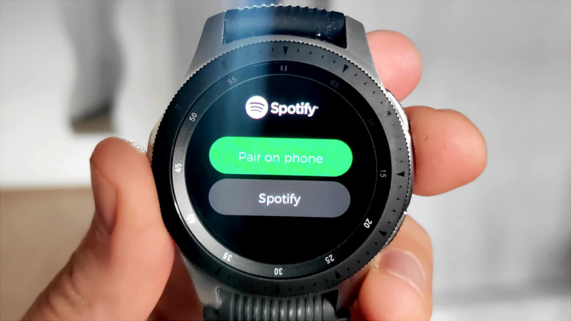 spotify sur montre galaxie