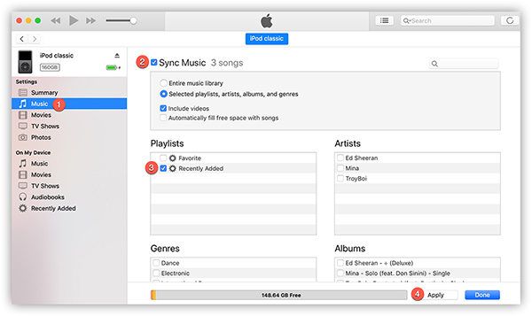 trasferire file udibili su iPod nano