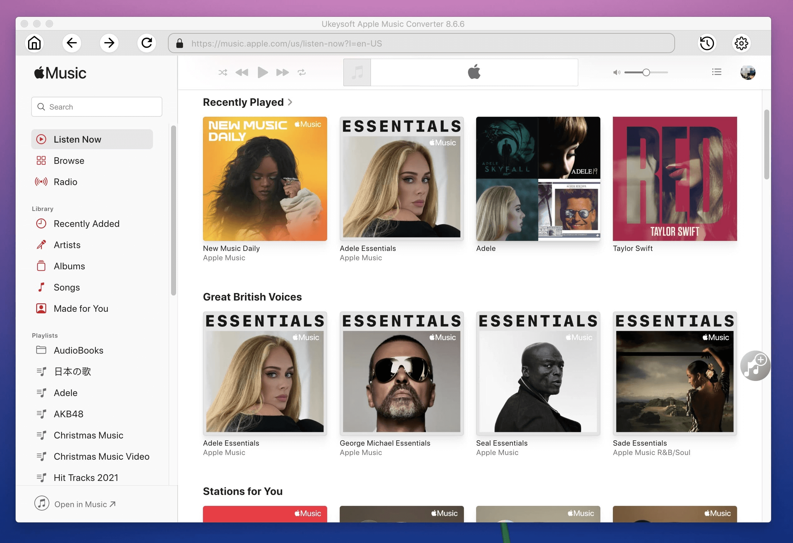 extraer música de apple music por ukeysoft