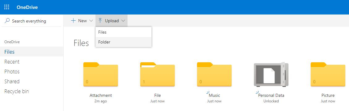 subir archivos de música de Spotify a onedrive