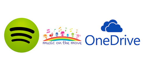 carica file musicali Spotify su onedrive