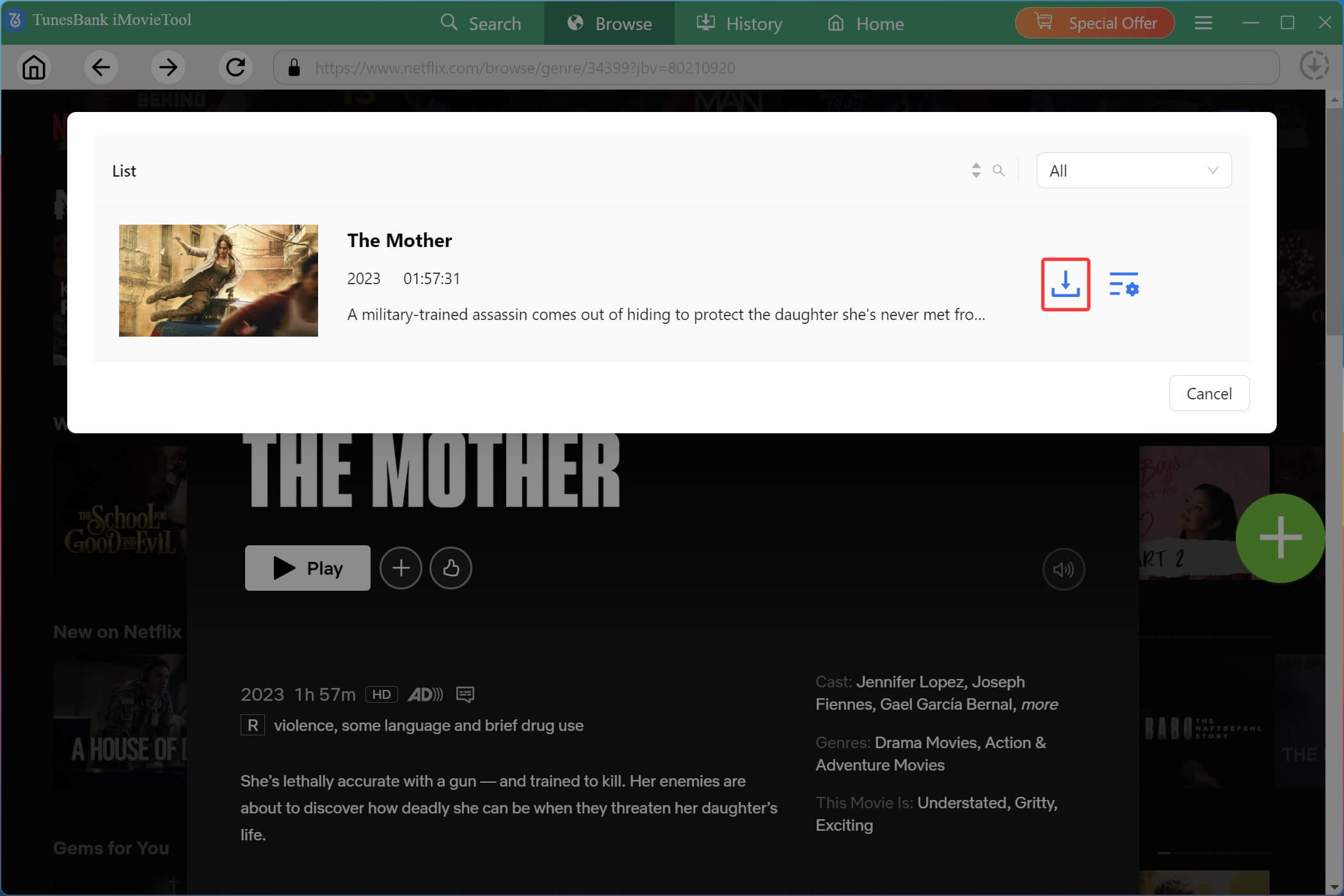 browse and add netflix dog movies