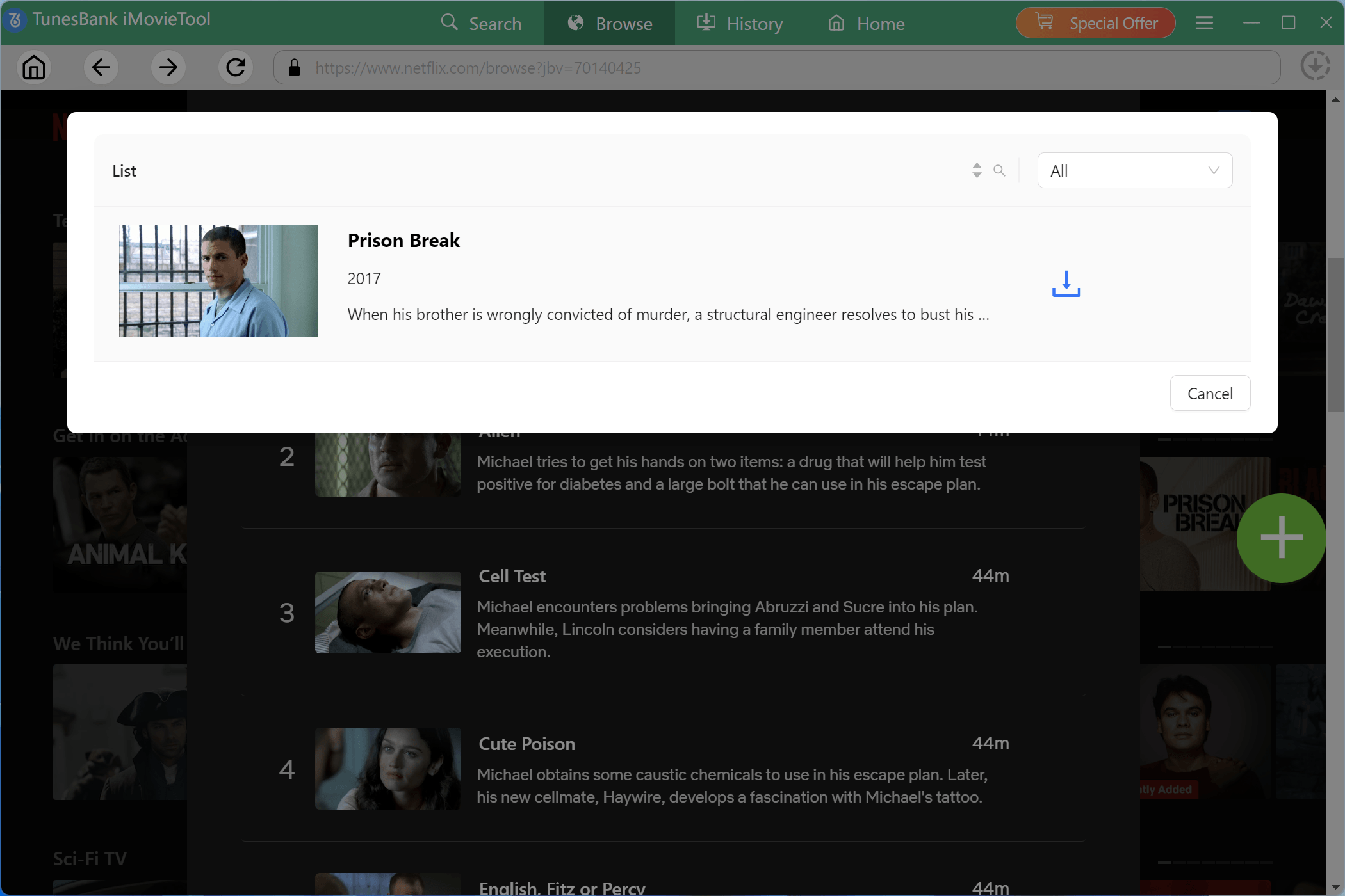 add netflix tv show