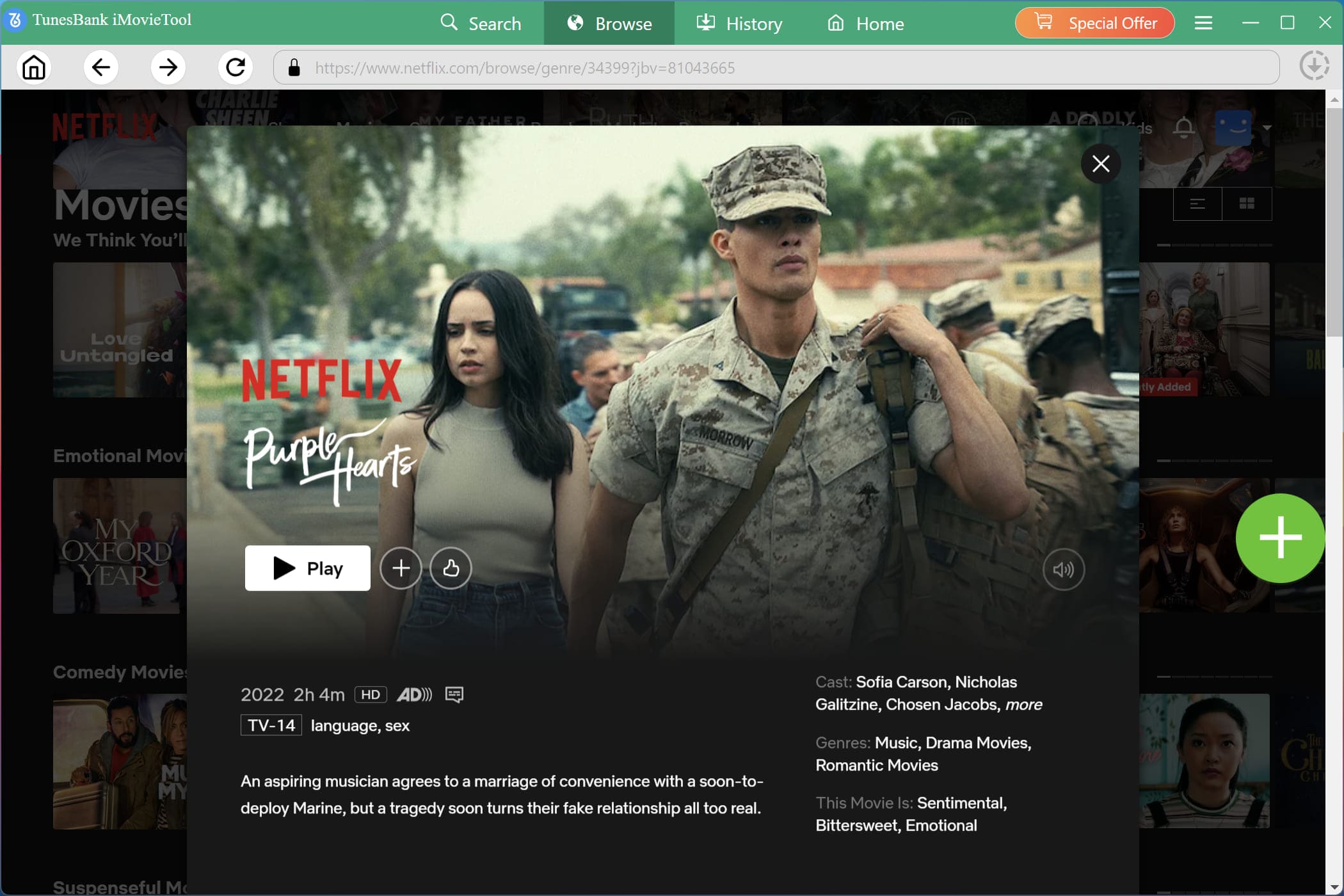 add netflix steamy movie