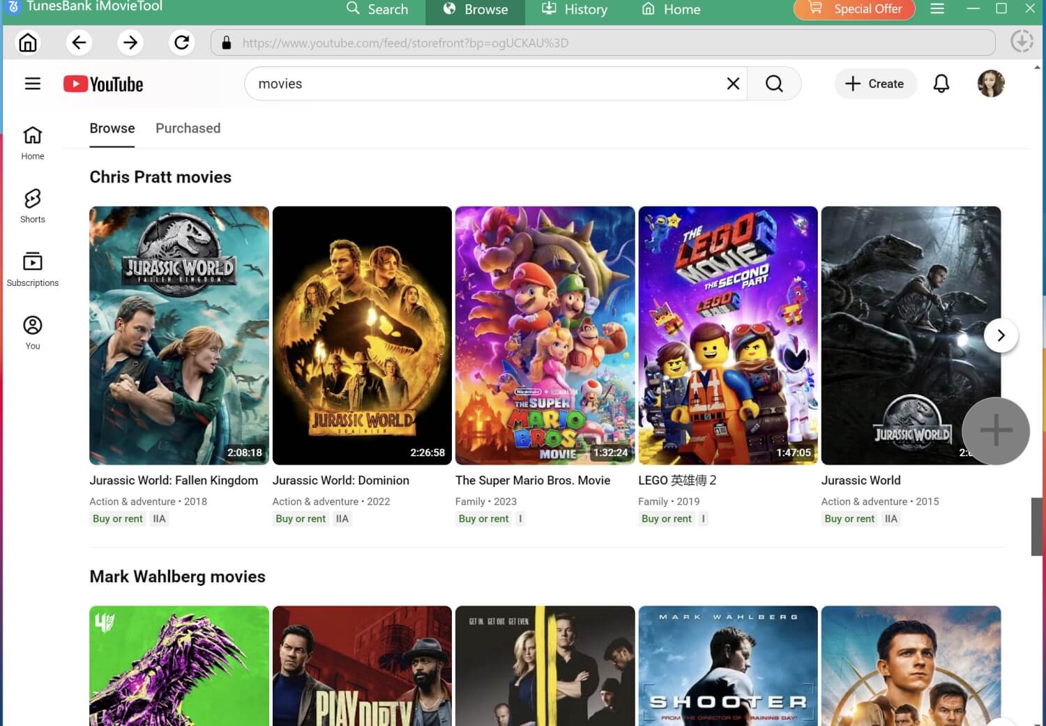 best YouTube movie downloader - iMovieTool