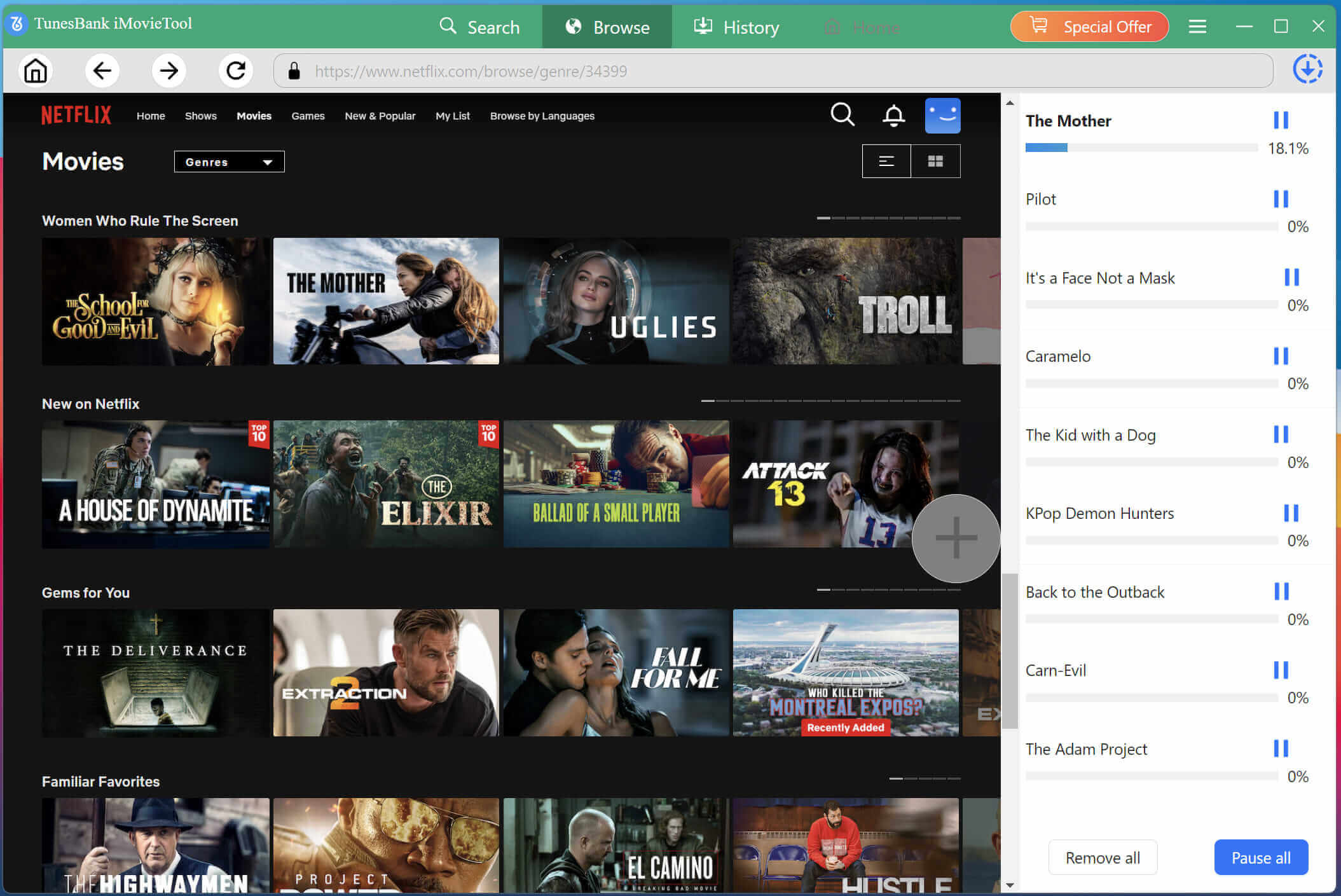 download netflix movie on pc