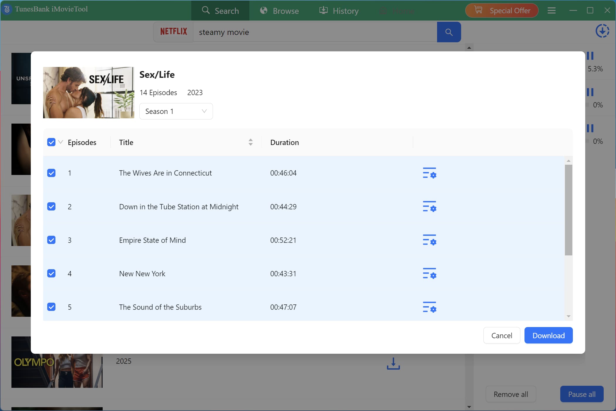 start downloading netflix shows