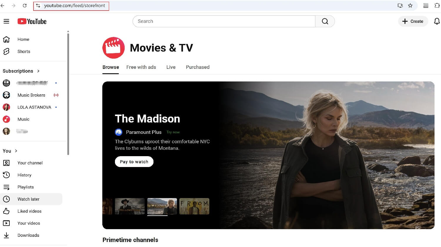 YouTube Movies & TV