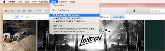 authorizate computer in iTunes