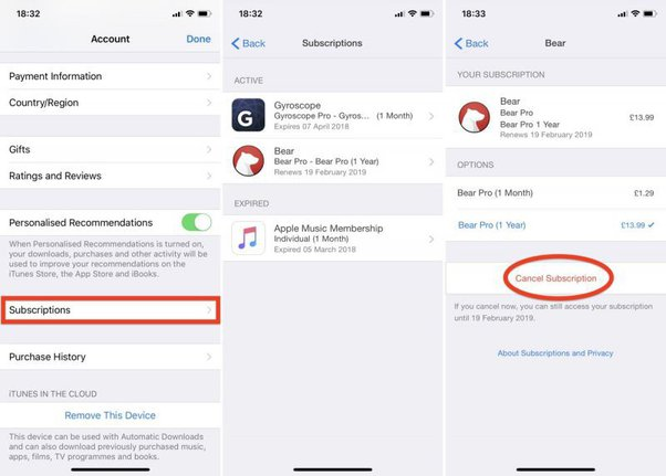 batalkan langganan muzik epal pada ios