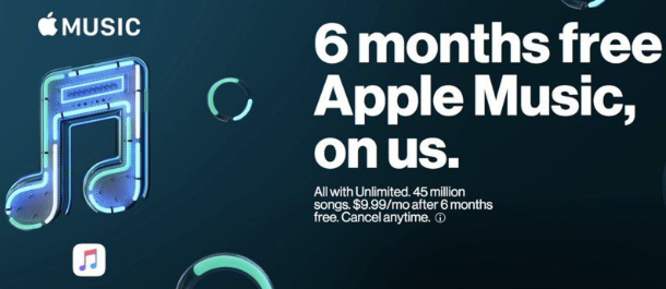 get free apple music from verizon