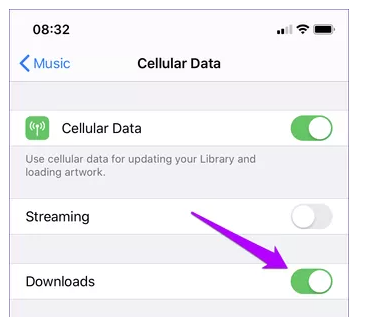 spegni i dati cellulari ios