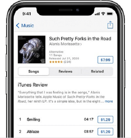 iPhoneでiTunesの曲を購入する