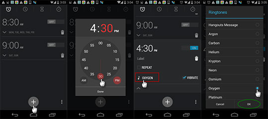 atur musik apel sebagai alarm di android