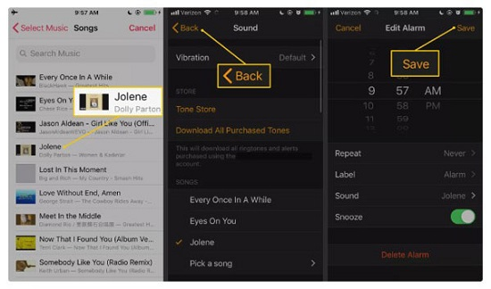 atur musik apel sebagai alarm di iphone