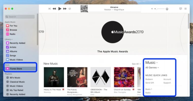 iTunes Store auf Mac 10.15 anzeigen