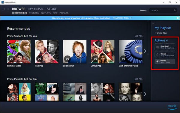 ladda upp apple music till amazon music