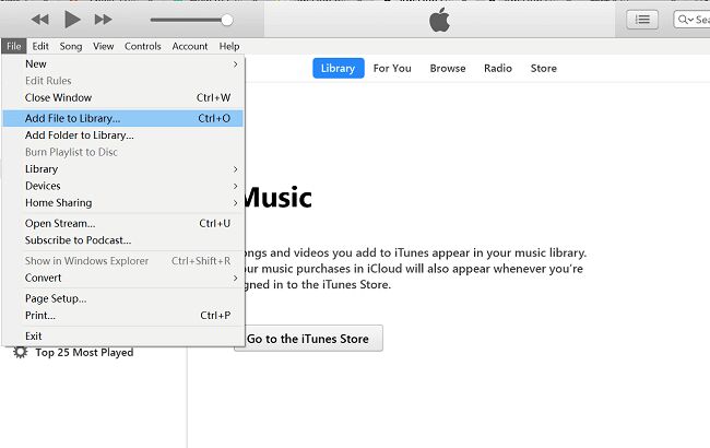 เพิ่มไฟล์เสียง mp3 ลงใน iTunes