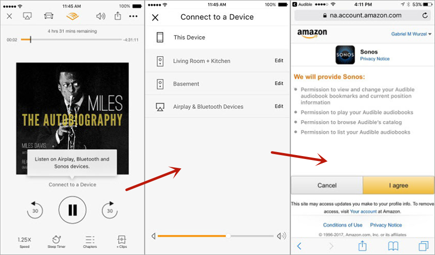 jouer audible ios