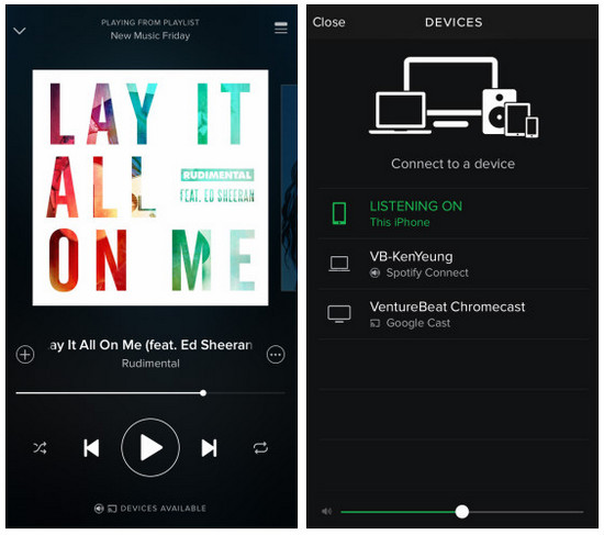 sluit spotify chromecast premium aan