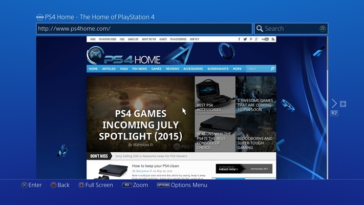 browser web ps4