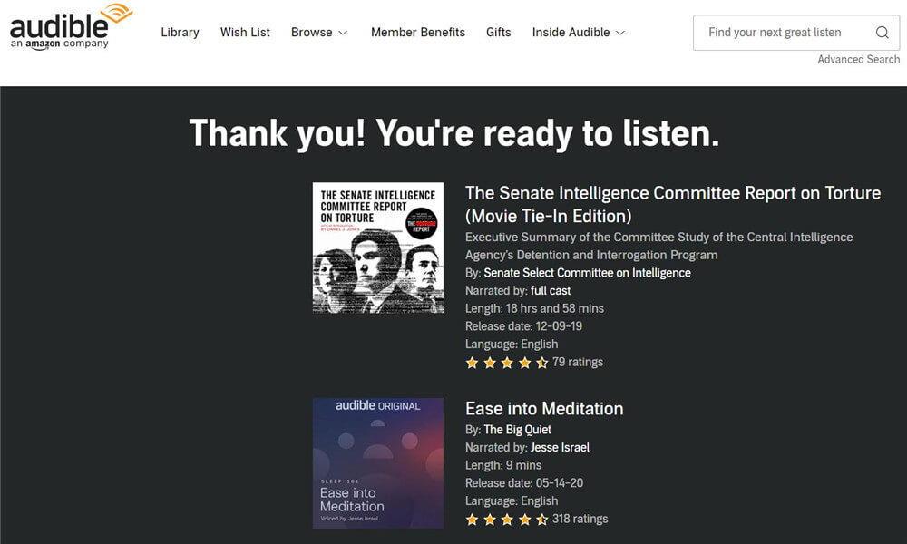 purchase audible audiobooks
